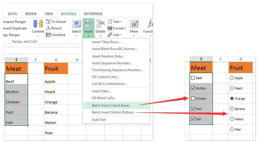 insert a checkbox in excel for mac